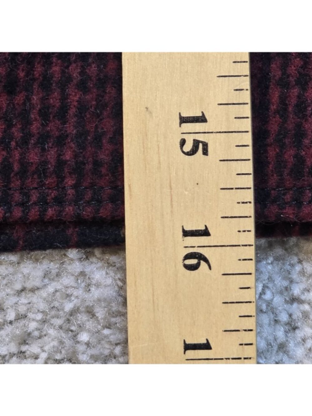 Gap Wool Blend Mini Skirt Pink & Burgundy Plaid Preppy Academia Women's Size 2 - Picture 3 of 8